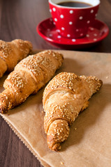 Croissants and coffee