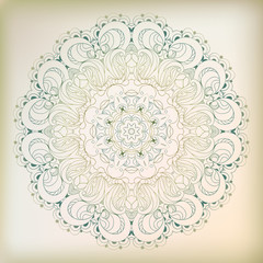 Beautiful winter color lace ornament for card vector eps 8