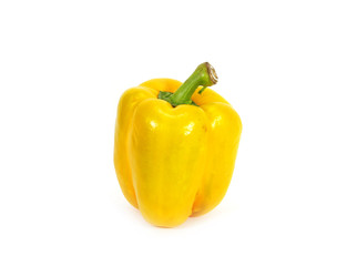 yellow sweet pepper isolated on white background
