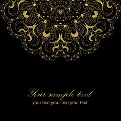 Beautiful lace pattern background vector