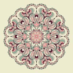 Beautiful arabesque lace pattern background vector