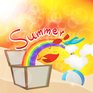 beautiful colorful summers vector illustration