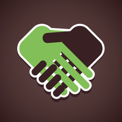 Obraz premium handshake icon vector