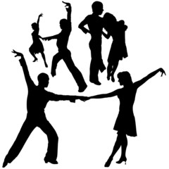 Latino Dance Silhouettes