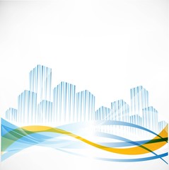 Buildings vector background