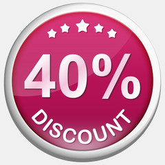 Colorful Button with Discount Value