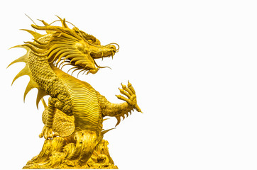 Golden dragon statue - 54604568