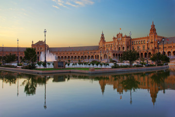 Naklejka na ściany i meble Square of Spain, Sevilla, Spain