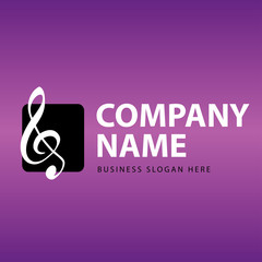 Business Logo Musik Notenschlüssel Noten