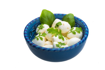 Mozzarella with herbs