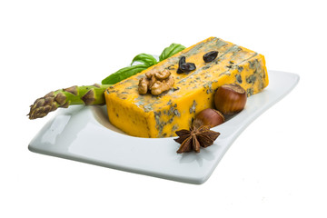 Gold cheese with mould