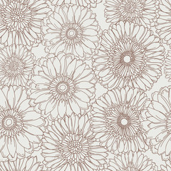 Fototapeta na wymiar Hand drawn floral seamless pattern
