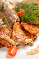 potato pancakes with meat