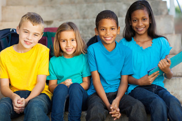 group of primary school students