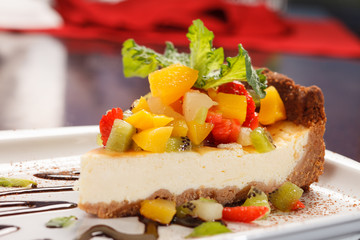 cheesecake with fruits
