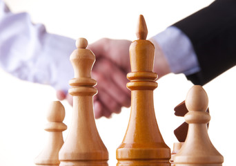chess, win, victory, hand