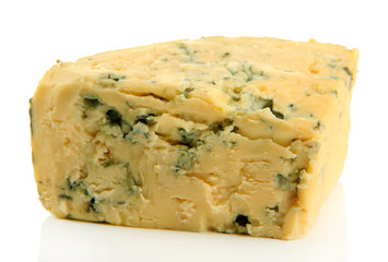 Tasty blue cheese, isolated on white