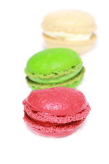 colorful macaroons isolated