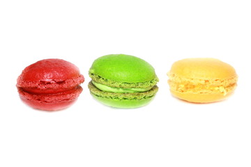 colorful macaroons isolated