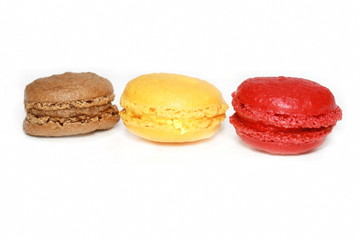 colorful macaroons isolated