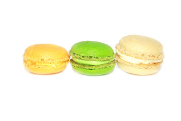 colorful macaroons isolated