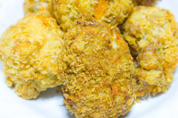 fried fish on the Plate