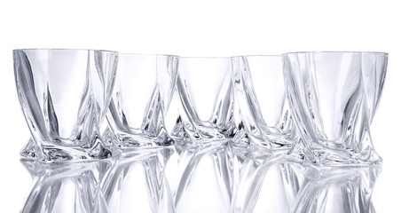 Empty glasses, isolated on white