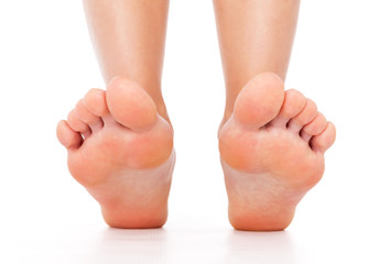 Foot stepping legs isolated