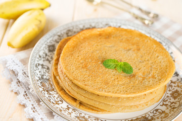 homemade banana pancake