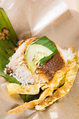 A pack of nasi lemak