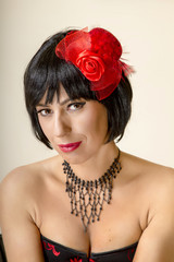 Naklejka premium portrait of a beautiful young woman 