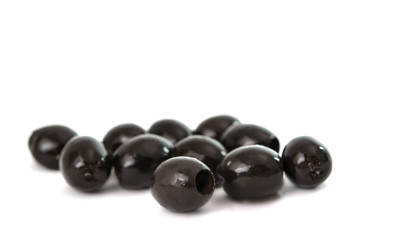 Black olives isolated