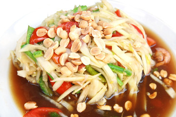 Spicy papaya salad, Thai food