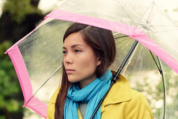 Melancholia - Melancholic woman in rain