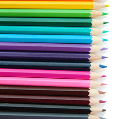 Colour pencils isolated on white
