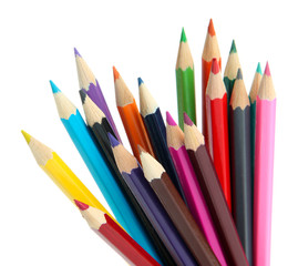 Fototapeta premium Colour pencils isolated on white