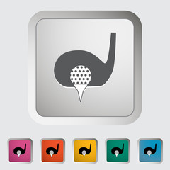 Golf single icon.