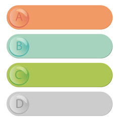 Fototapeta premium Modern infographic with colored labels