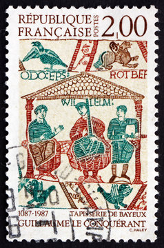 Postage stamp France 1987 William the Conqueror