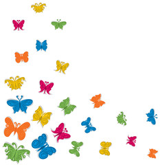 colorful butterfly background vector