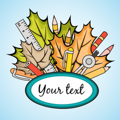 frame for text with stationery