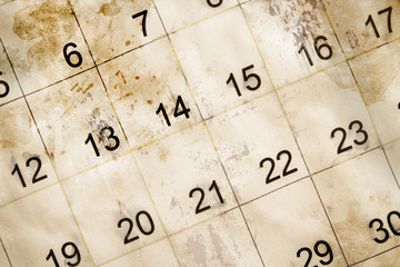 old and dirty calendar