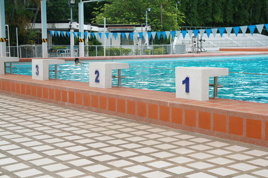 Starting point in a swimming pool