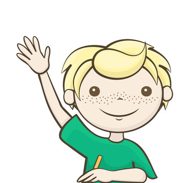 recommend clip art: student raised his hand