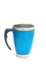 metal blue cup