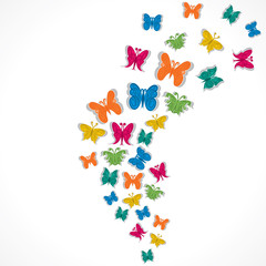 Obraz na płótnie Canvas colorful butterfly background vector