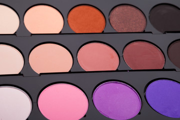 multicolored eye shadows