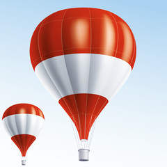 Naklejka premium Vector illustration of hot air balloons as Austria flag