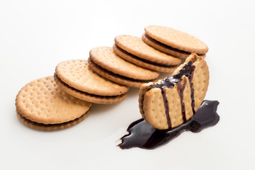 Chocolate filled cookies