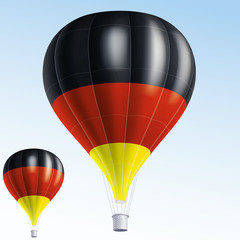 Obraz premium Vector illustration of hot air balloons as Germany flag